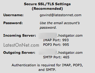 Hostgator-SMTP-Settings-Custom-Email